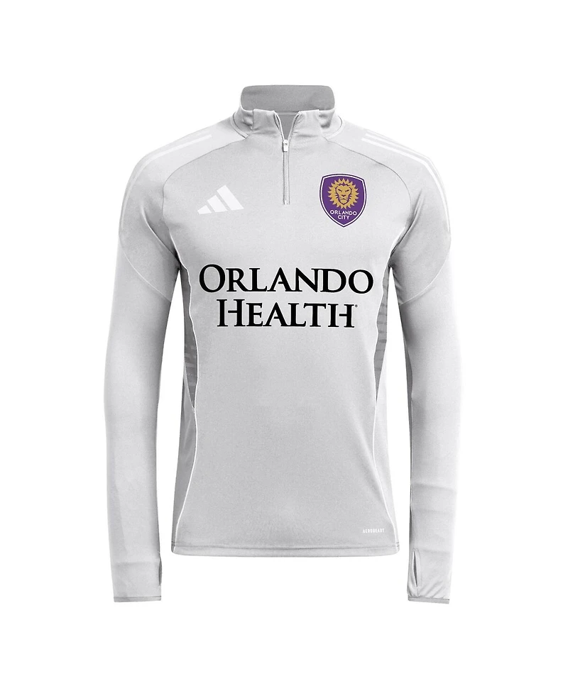 Adidas Men's Silver Orlando City Sc 2025 Quarter-Zip Long Sleeve Training Top
