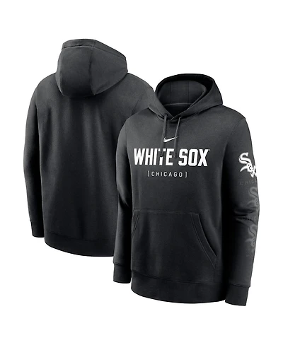 Nike Men's Black Chicago White Sox Fashion Club Pullover Hoodie
