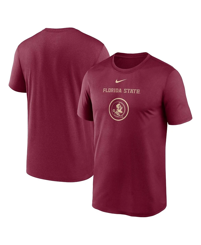 Nike Men's Garnet Florida State Seminoles On-Court Basketball Legend Practice Performance T-Shirt