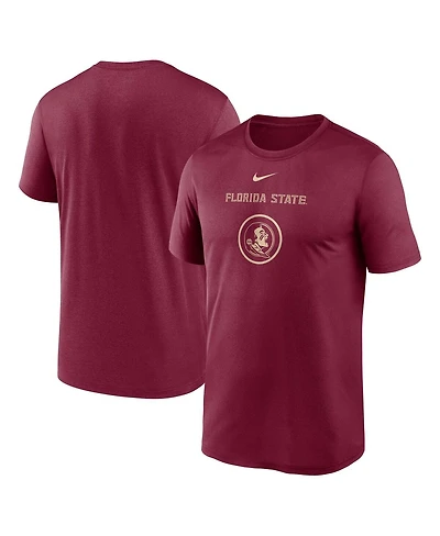 Nike Men's Garnet Florida State Seminoles On-Court Basketball Legend Practice Performance T-Shirt