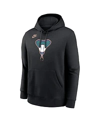 Nike Men's Black Arizona Diamondbacks Cooperstown Collection Logo Club Pullover Hoodie