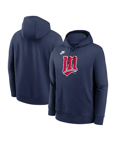Nike Men's Navy Minnesota Twins Cooperstown Collection Logo Club Pullover Hoodie