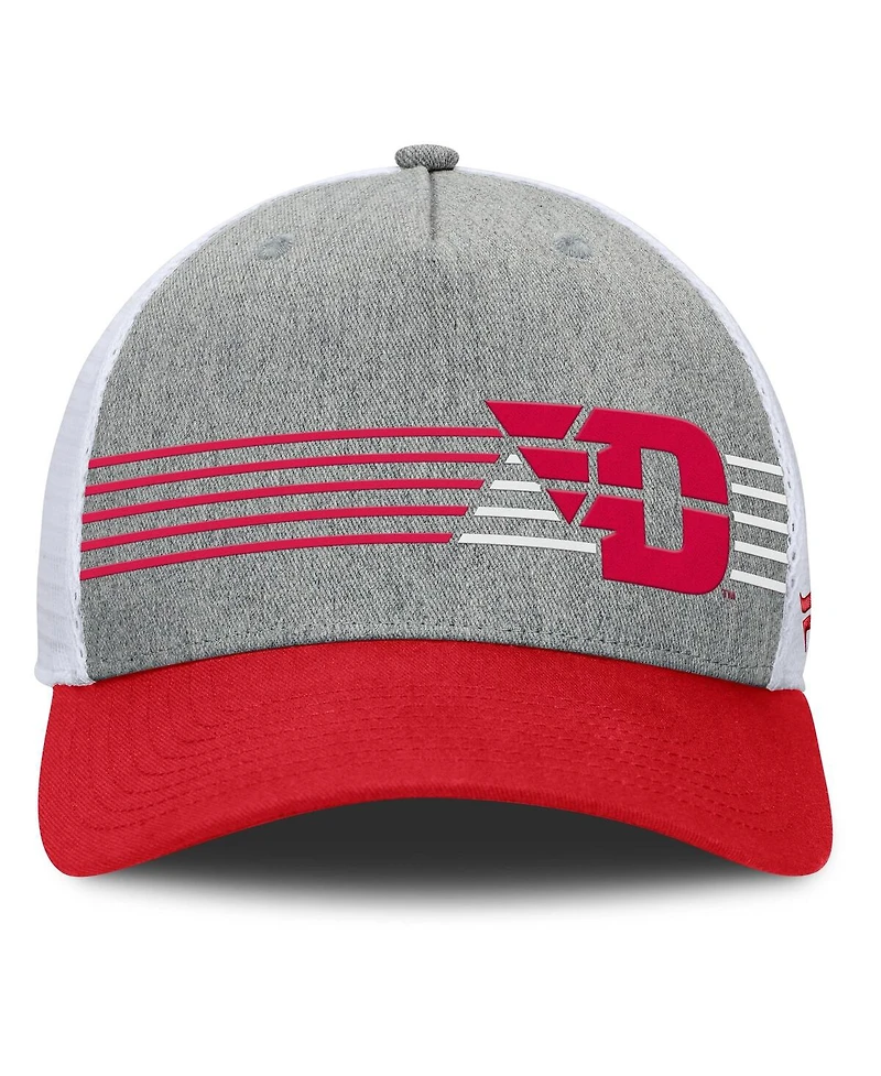 Fanatics Men's Heather Gray/Red Dayton Flyers Profile Trucker Adjustable Hat
