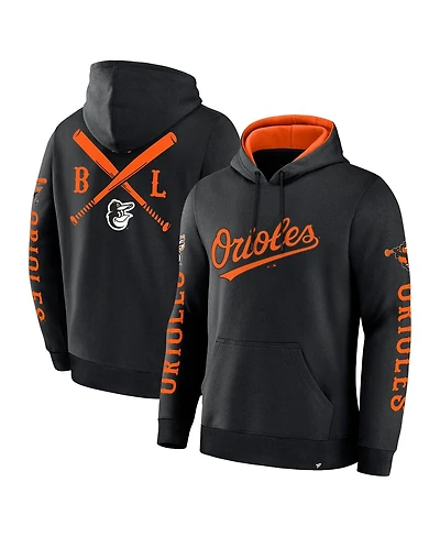 Fanatics Men's Black Baltimore Orioles Big City Legacy Fleece Pullover Hoodie