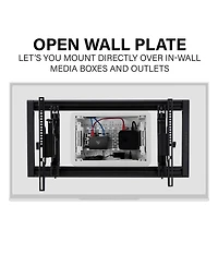 Sanus VLT7-B2 Large Advanced Tilt 4D Tv Wall Mount for 42"-90" Tvs and 9" TV Media In-Wall Box with Power Supply Kit