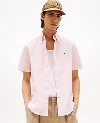 Tommy Hilfiger Men's Big & Tall Relaxed Fit Short Sleeve Button-Down Garment Dyed Oxford Shirt
