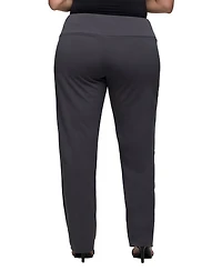 24seven Comfort Apparel Plus Comfortable Stretch High Waist Pants