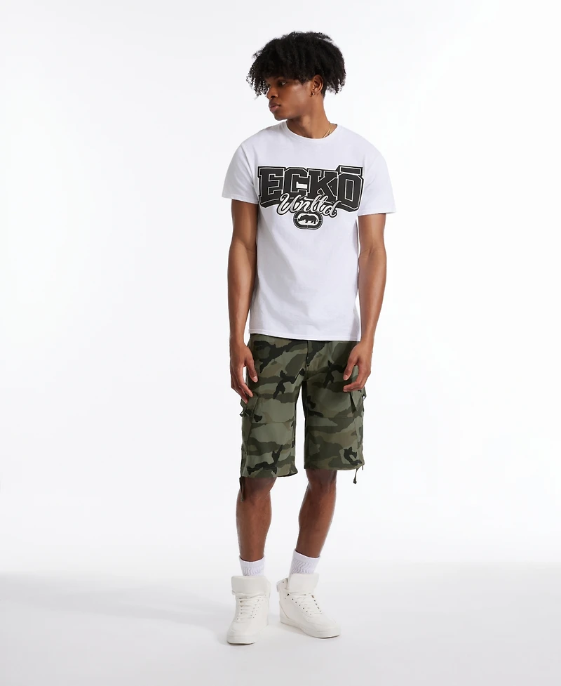 Ecko Unltd Men's The Leader Belted Cargo Shorts