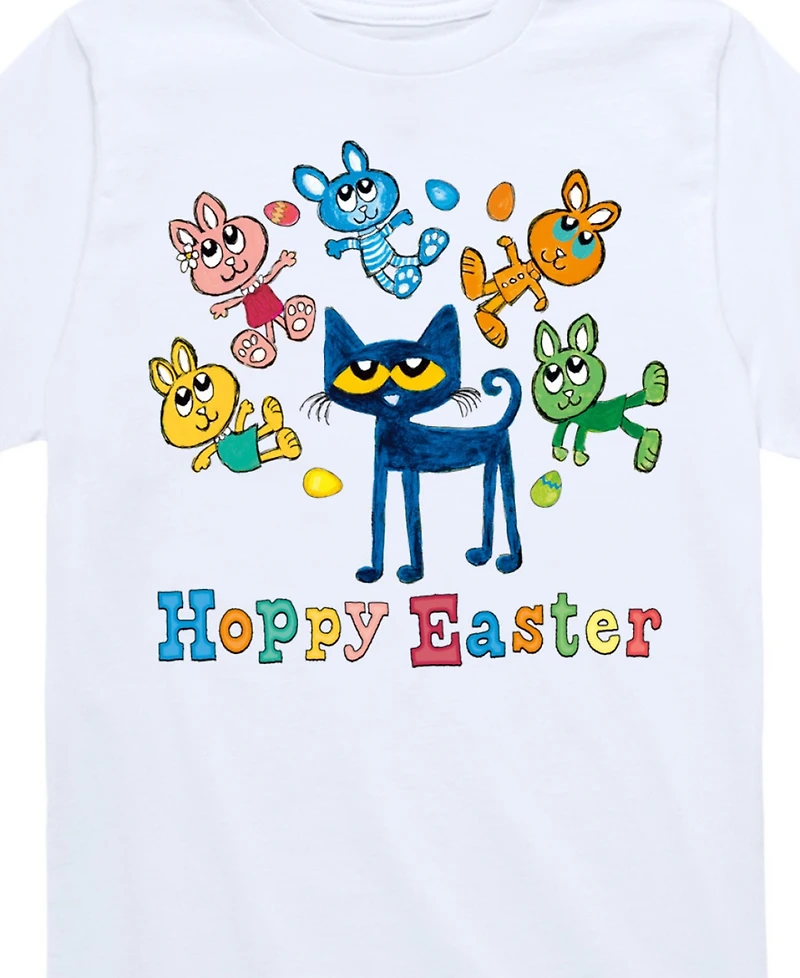 Pete The Cat Toddler and Big Boys Hoppy Easter Graphic T-Shirt