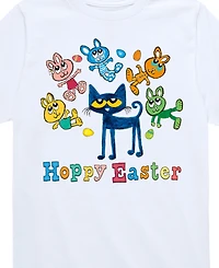 Pete The Cat Toddler and Big Boys Hoppy Easter Graphic T-Shirt