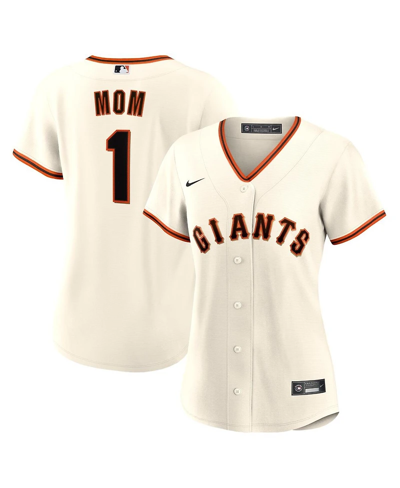 Nike Women's White San Francisco Giants 1 Mom Home Replica Jersey