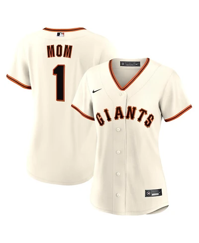 Nike Women's White San Francisco Giants 1 Mom Home Replica Jersey