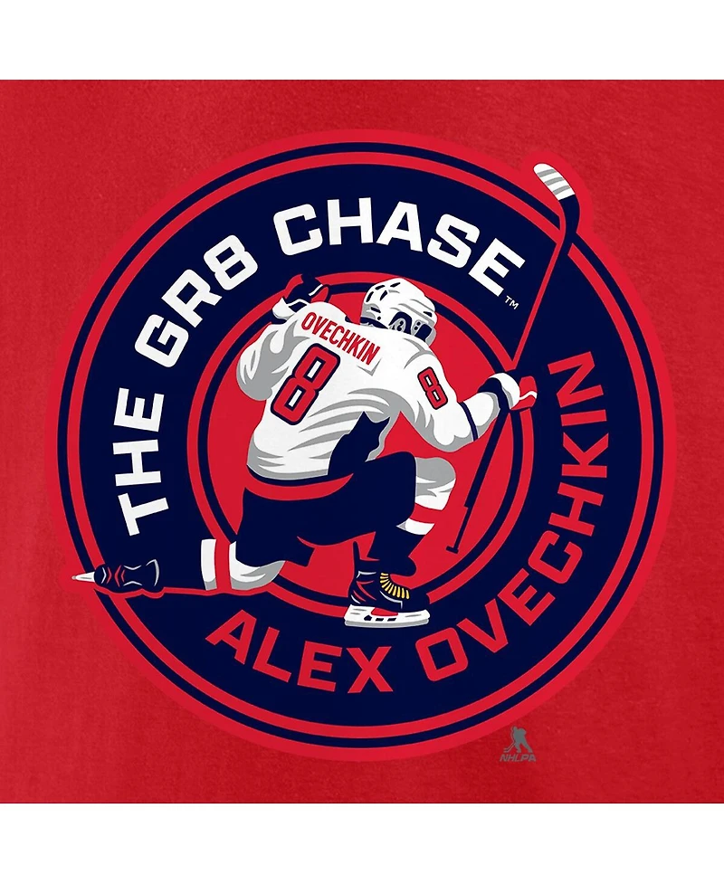 Fanatics Men's Alexander Ovechkin Red Washington Capitals The GR8 Chase T-Shirt