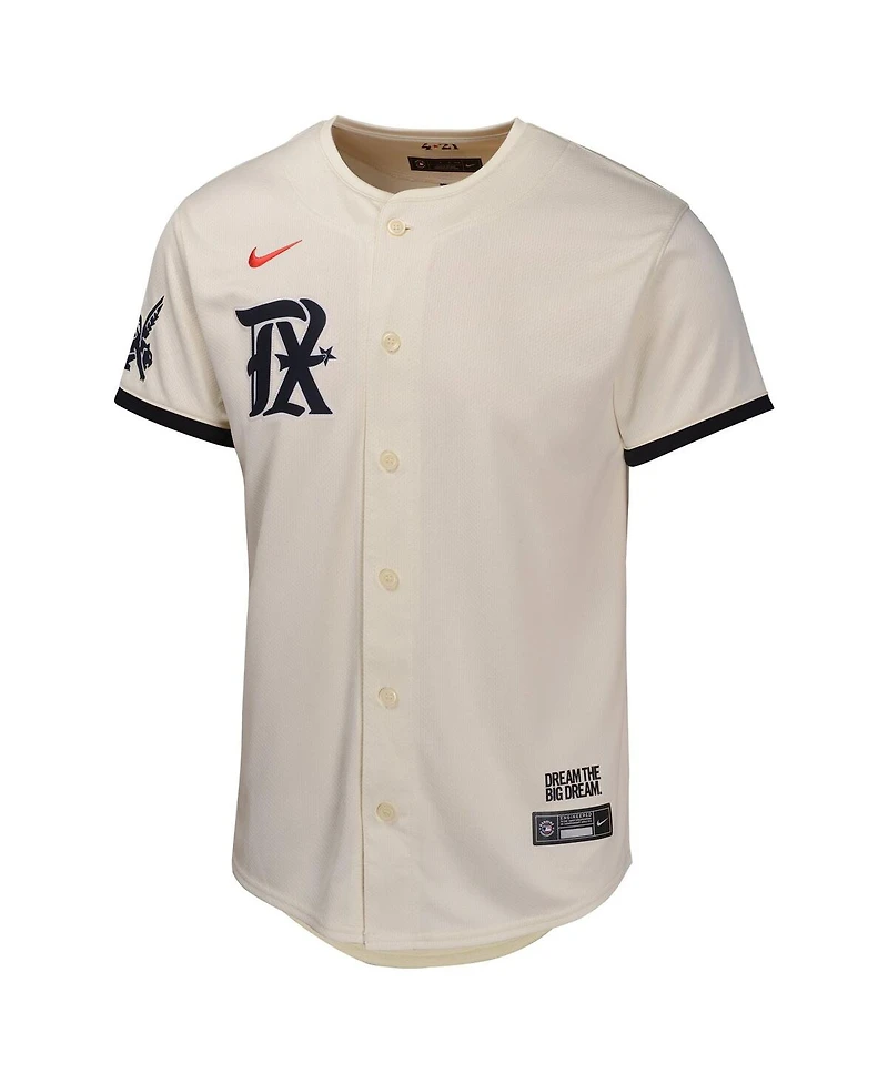 Nike Big Boys and Girls Natural Texas Rangers City Connect Limited Jersey
