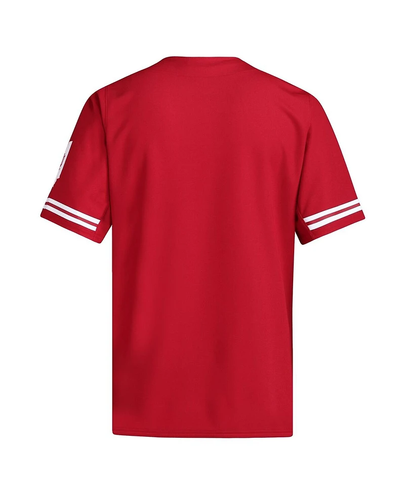 Adidas Men's Crimson Indiana Hoosiers Replica Baseball Jersey
