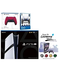 Sony PlayStation 5 Pro with Extra Volcanic Red Controller, Fps Grip Kit and MightySkins Decal Voucher Plus 2 Year Cps Extended Warranty