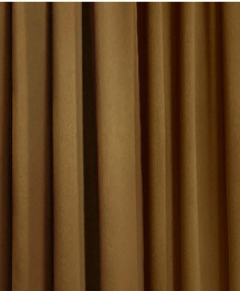 Kate Aurora 9 Piece Rod Pocket Semi Sheer Gold Window Curtains & Tasseled Valance Set