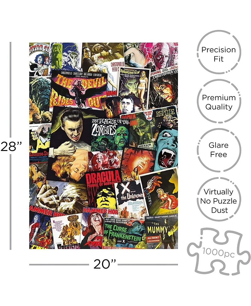 Hammer Classic Horror Movies Collage 1000 Piece Jigsaw Puzzle