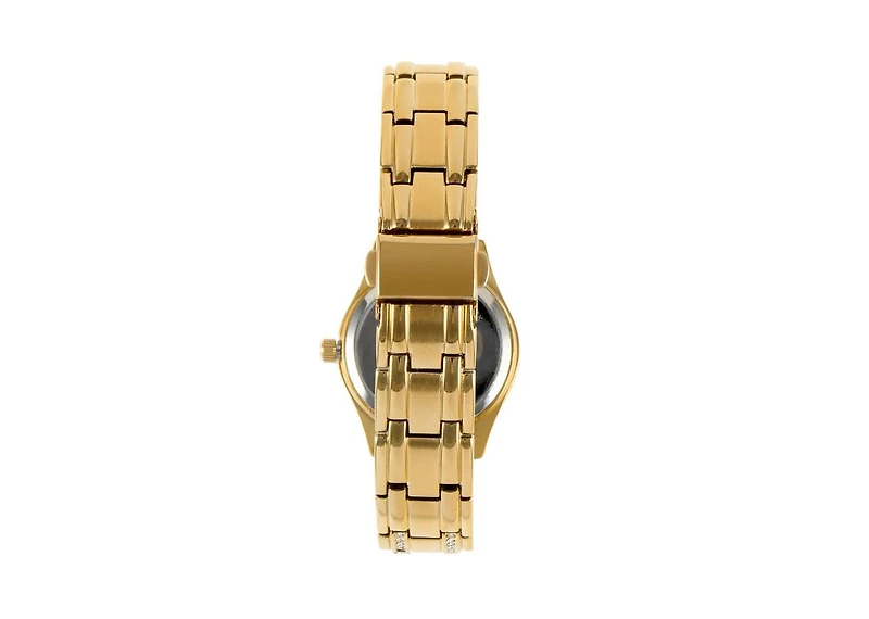 Peugeot Womens Round Gold Luxury Status Swarovski Crystal Bracelet Watch