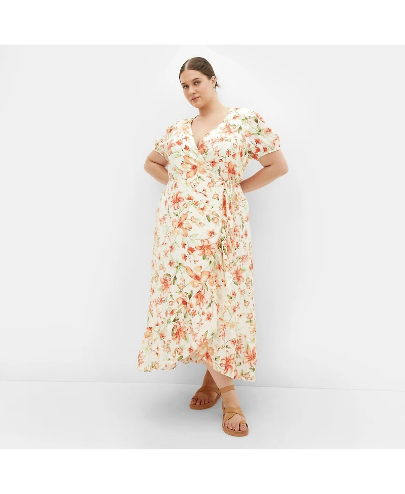 City Chic Plus Sarina Print Dress