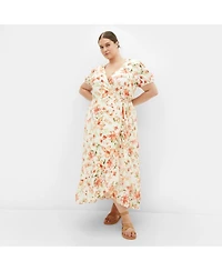 City Chic Plus Sarina Print Dress