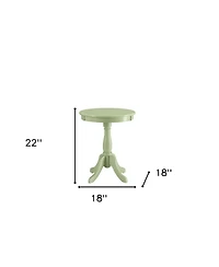 Wood Pedestal End Table – Classic Design for Side Use Home Decor