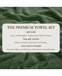 Linery and Co. 100% Cotton Textured 2-Piece Oversized Bath Sheet Set, 35" x 68"
