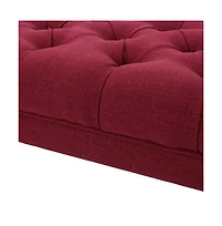 Tufted Ottoman Bench with Diamond Stitching and Elegant Half-Circle Legs for Classic and Modern Interiors-The Pop Home