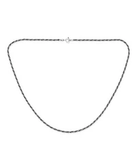 Bling Jewelry Bali Balinese Indonesian Black Oxidized .925 Sterling Silver Rope Twist Chain Necklace
