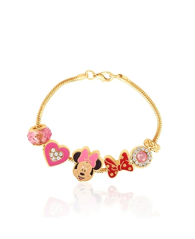 Disney Minnie Mouse Charm Bracelet with Heart Accents