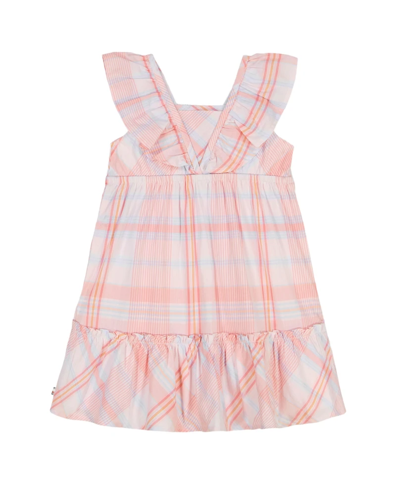 Tommy Hilfiger Toddler and Little Girls Madras Plaid Peasant Midi Dress