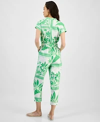 I.n.c. International Concepts Women's Belted Cap-Sleeve Jumpsuit, Exclusively at Macy's