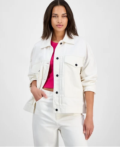 Hugo Women's Cotton Denim Button-Front Jacket