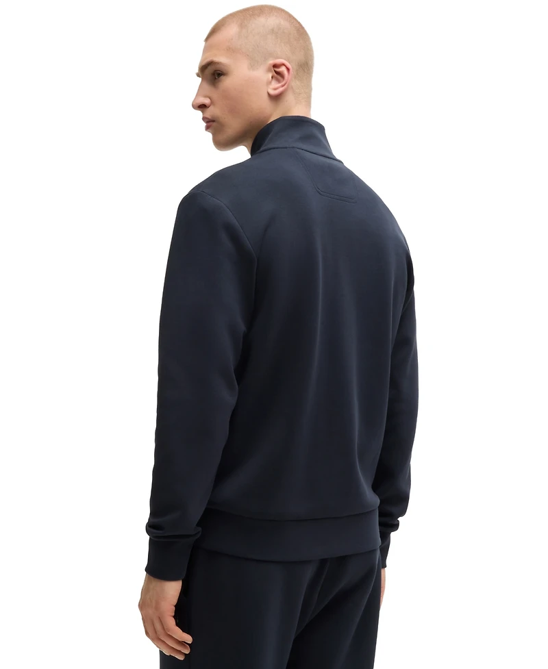 Boss by Hugo Boss Men's Logo Print Zip-Up Sweatshirt