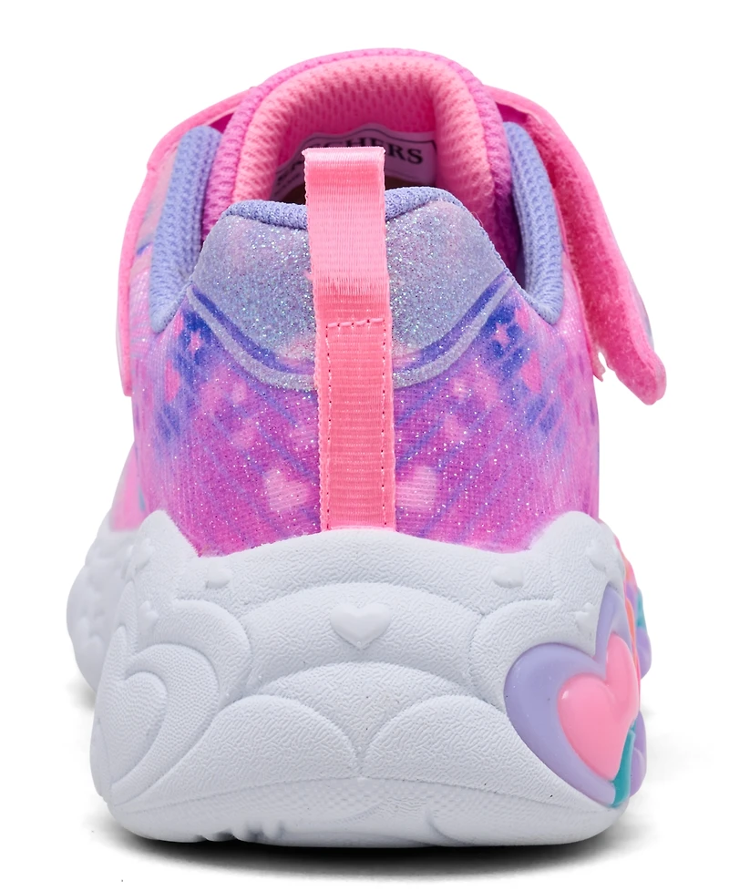 Skechers Little Girls' S-Lights: Eternal Heart Lights Light-Up Fastening Strap Casual Sneakers from Finish Line