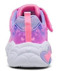 Skechers Little Girls' S-Lights: Eternal Heart Lights Light-Up Fastening Strap Casual Sneakers from Finish Line