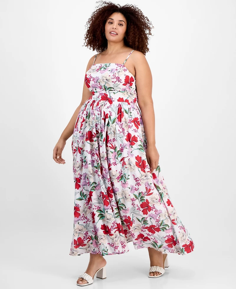On 34th Plus Delicate Garden Maxi Dress, Exclusively at Macy's
