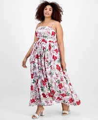 On 34th Plus Delicate Garden Maxi Dress, Exclusively at Macy's