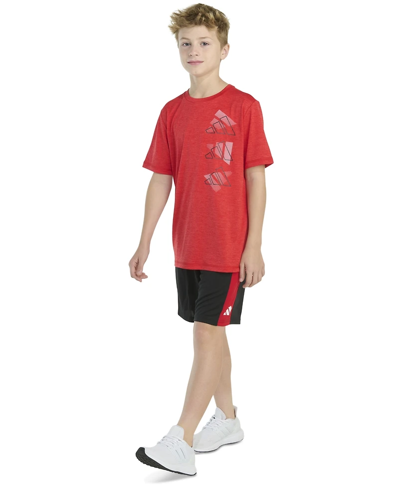adidas Big Boys 2-Piece Short Sleeve T-Shirt and Shorts Set