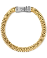Esquire Men's Jewelry Flat Snake Link Chain Bracelet in Gold-Tone Ion Plated Stainless Steel, Exclusively at Macy's