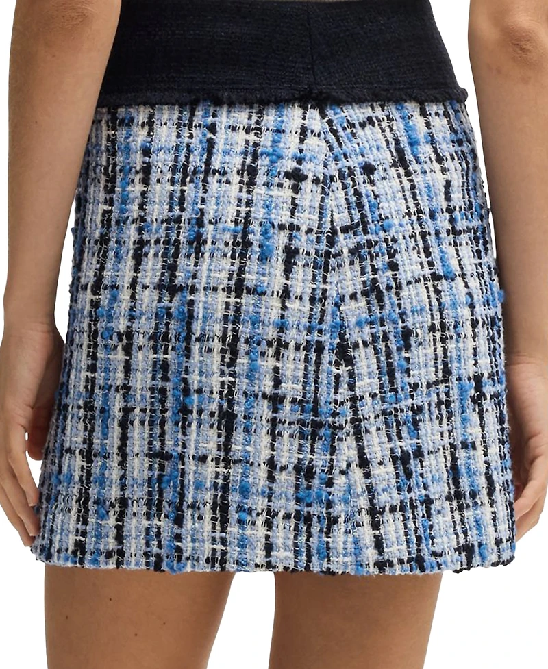 Boss by Hugo Women's Multicolored Tweed Mini Skirt