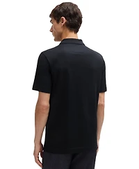 Boss by Hugo Men's Quilted Cotton and Silk Regular-Fit Polo Shirt