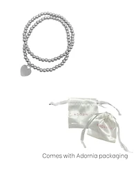 Adornia Tarnish Resistant Silver Set of Ball Bracelets