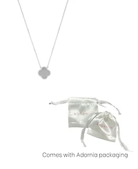 Adornia Silver Clover Halo Necklace