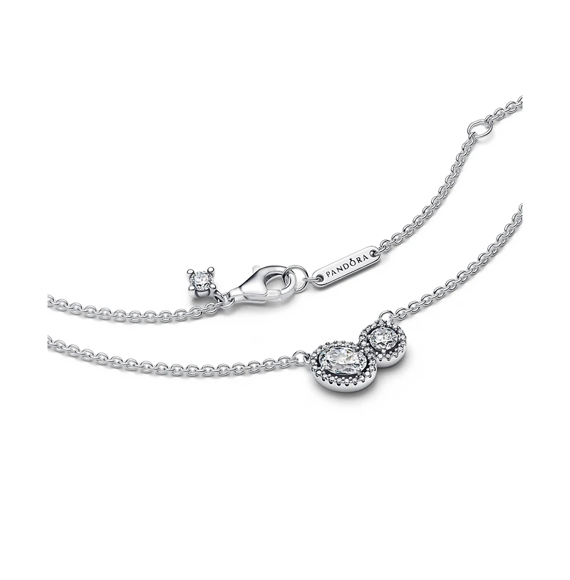 Pandora Sterling Silver Embracing Halo Necklace