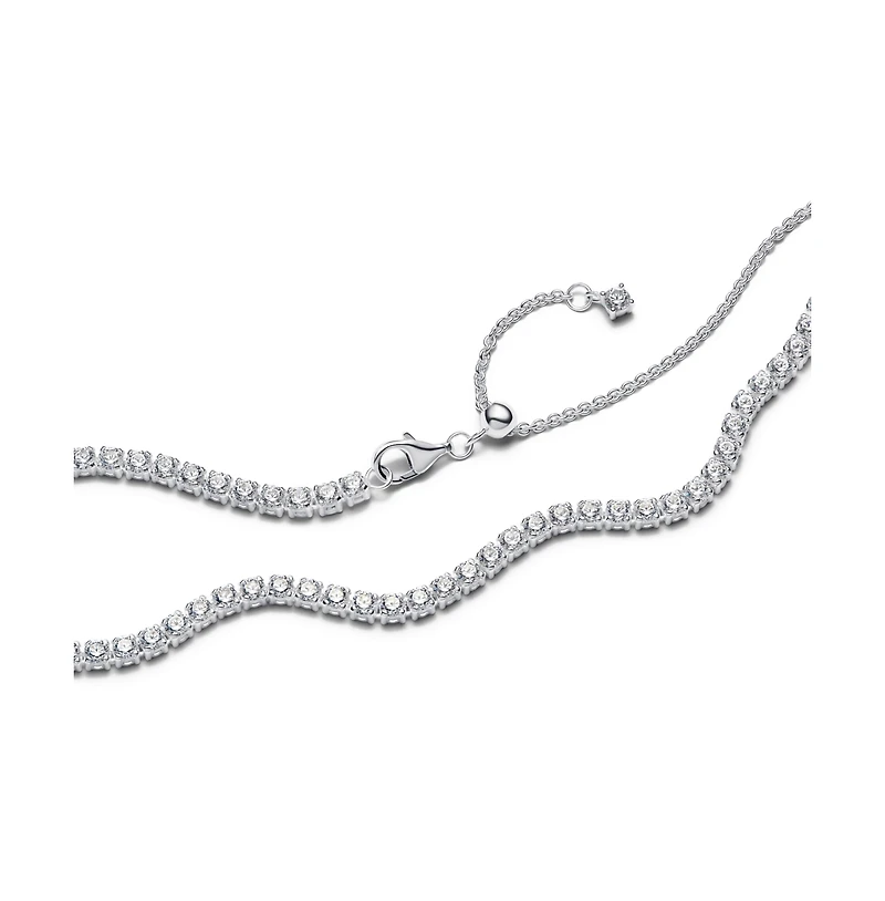 Pandora Sterling Silver Tennis Choker Necklace