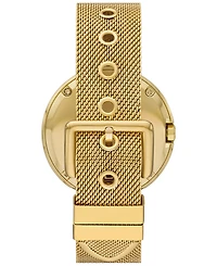 Tory Burch Women's The Pierced Gold-Tone Stainless Steel Mesh Bracelet Watch 36mm