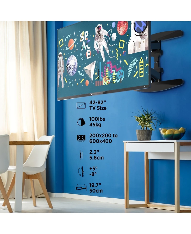 ProMounts Full Motion Tv Wall Mount For Tvs 42"