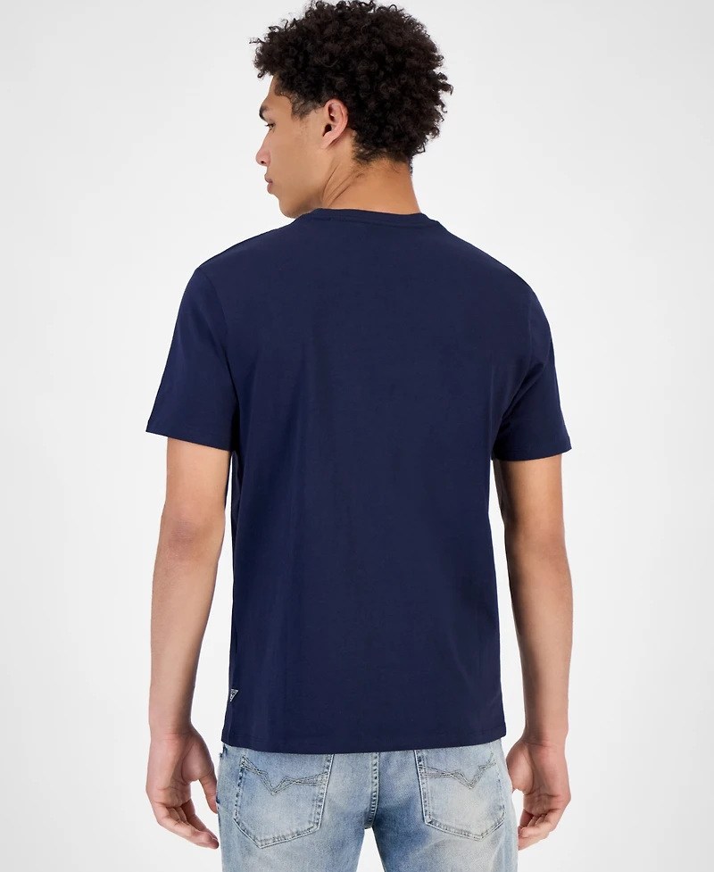 Guess Men's Short Sleeve Embossed Logo Crewneck T-Shirt