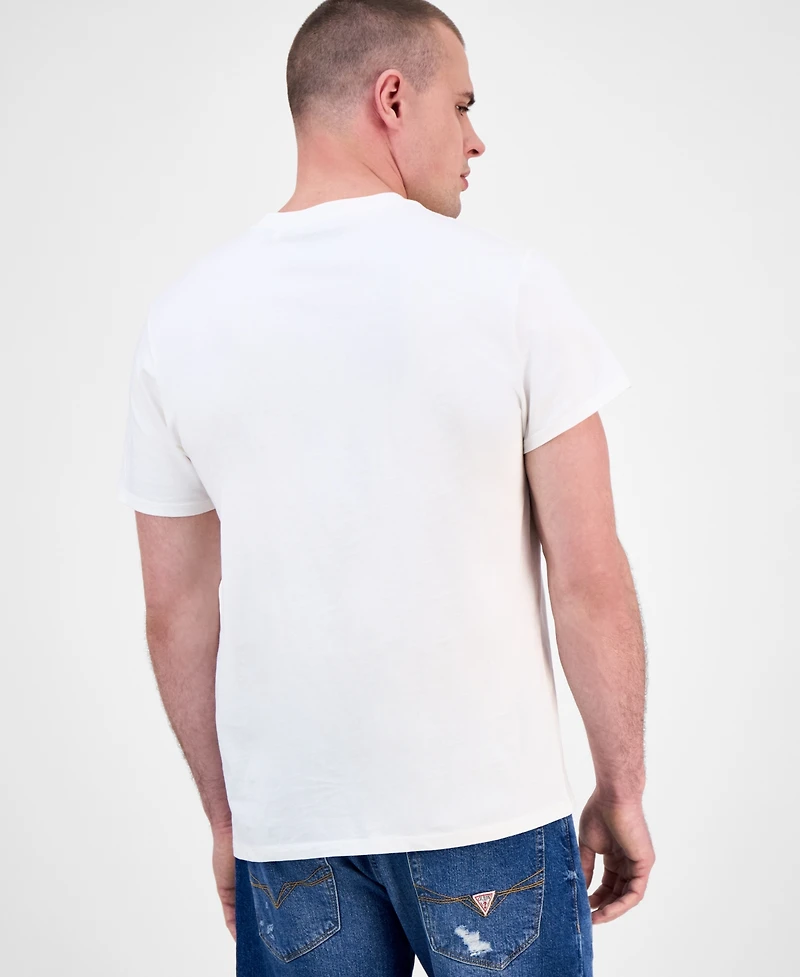 Guess Men's Short Sleeve Oceans View Graphic Crewneck T-Shirt